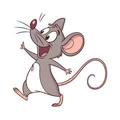 Happy dancing mouse. Adobe Illustrator Artwork