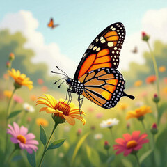 Fototapeta premium butterfly on a flower 🌼