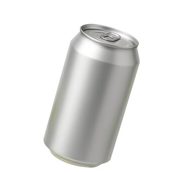 Plain soda can with transparent background, minimal style for mockups, branding, and packaging design.