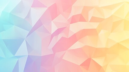 Abstract geometric pattern of pastel-toned triangles.