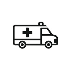 Emergency Medical Services Ambulance Icon Vector Illustration