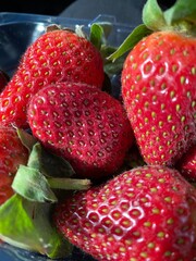 strawberries on a plate