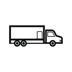 Logistics and Transportation Delivery Truck Icon, Vector Illustration