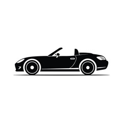 Obraz premium Sleek Roadster A Black and White Illustration of a Convertible Sports Car