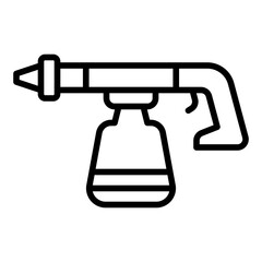 Foam cannon icon. Car foam sprayer. High-pressure cleaning tool