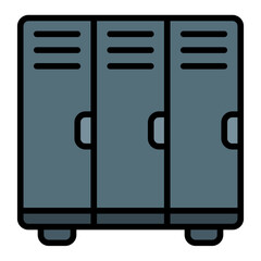 Locker icon. School storage unit. Student personal space