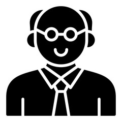 Professor icon. Teacher symbol. College and university lecturer