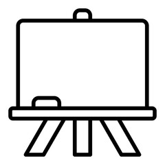 Chalkboard icon. Classroom board symbol. Teaching and school tool