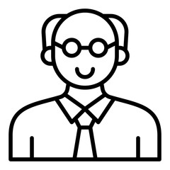 Professor icon. Teacher symbol. College and university lecturer