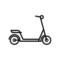 vintage scooter vector illustration with transparent background
