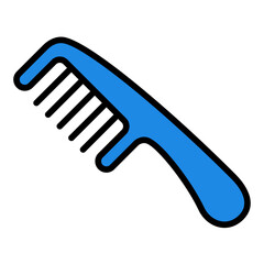 Comb icon. Hair styling tool. Hair care and grooming accessory