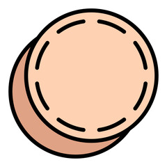 Cotton pads icon. Facial cleansing tool. Skincare and beauty supplies