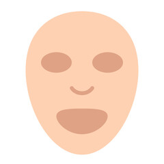 Facial mask icon. Beauty treatment sheet. Skincare and wellness