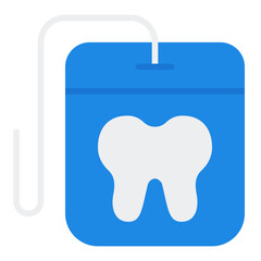 Floss icon. Dental care string. Oral hygiene cleaning tool
