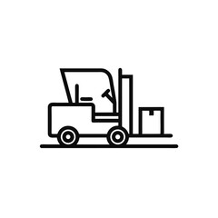 forklift truck icon vector illustration with transparent background