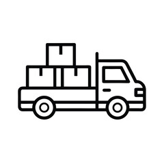 truck with trailer vector illustration with transparent background