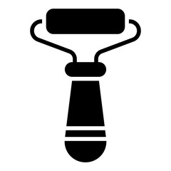 Facial roller icon. Jade roller tool. Skincare and massage device