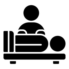 Massage icon. Body relaxation therapy. Spa and wellness service