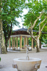 Balatonfured, Hungary.Drinking fountain built in the 1802, a medicinal water source, played a key role in the development of bathing culture and health tourism.
