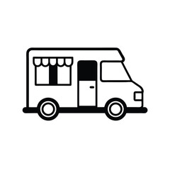 cartoon bus icon vector illustration with transparent background