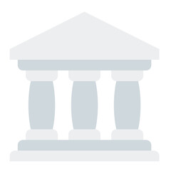 Bank icon. Financial institution. Money and savings symbol