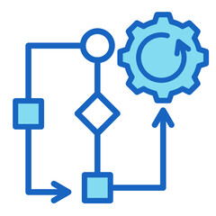 Operational Workflow  Icon Element For Design	