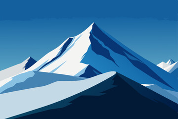 mountain landscape with snow