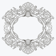 Vintage baroque frame in Victorian style
