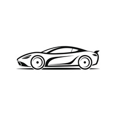 sports car vector illustration with transparent background