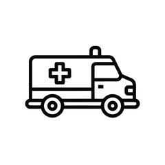 ambulance car vector illustration with transparent background