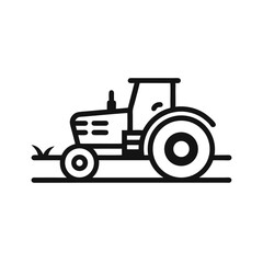 Farm Tractor Icon Agriculture Machinery Illustration