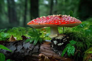 Fly agaric mushroom.
