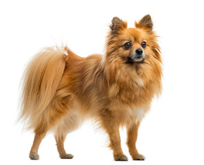 Chihuahua in front of a white background