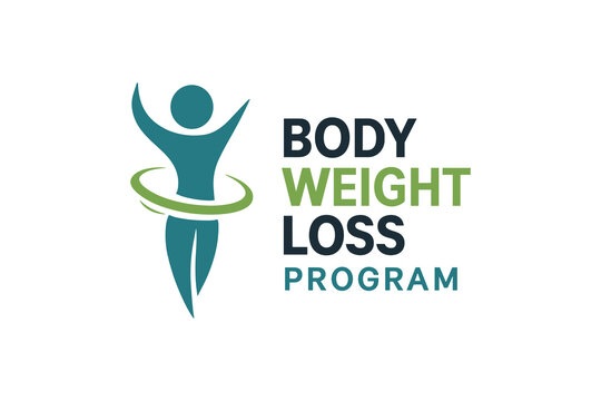 A weight loss program vector logo, for health and fitness. - Powered by Adobe