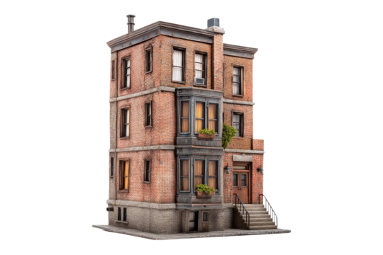 Front view urban architecture