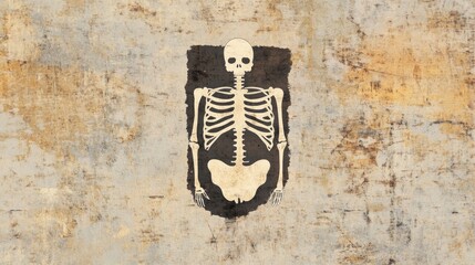 Modern distressed stomach icon with transparent center, designed for gritty survival theme, sleek and minimalistic aesthetic