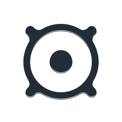 Black Stereo speaker icon isolated on white background. Sound system speakers. Music icon. Musical column speaker bass equipment. Vector