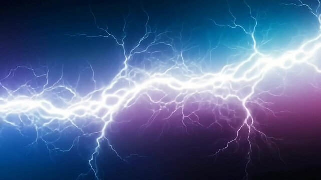Abstract electric light discharge bolt and energy stream. Dynamic power transfer effect. Electric system and technology concept footage.