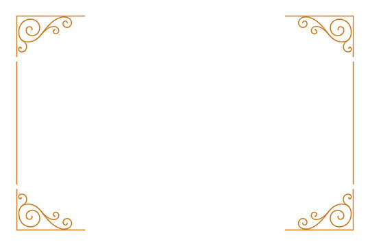 Decorative corner vector frame border design with ornate elements.