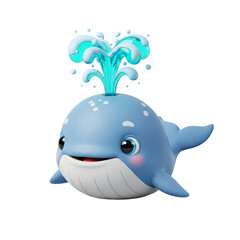 whale 3d cartoon