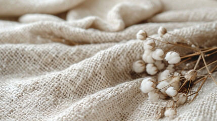 Cotton canvas texture with raw fibers, rough weave, and neutral tones.