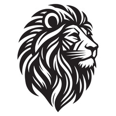 Majestic lion head image vector