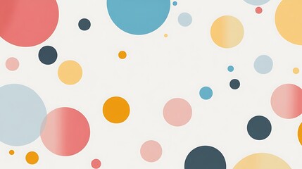 Colorful circles of various shades on a white background.