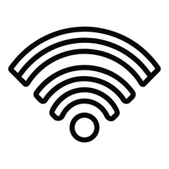 Wi-Fi Outline Vector Icon for Connectivity