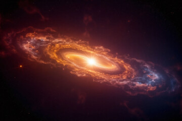 colorful nebula with stars and clouds in the background