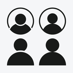 User icon set, Profile icons, person icon set, people icons silhouette collection.