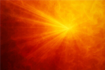 Abstract red yellow with light rays and a hint of smoke texture.
