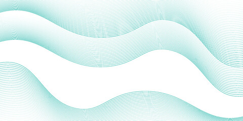 Abstract background with wavy blue lines on a white background. The blue lines create a flowing, textured pattern on the white surface. Minimal abstract gradient wavy line vector background