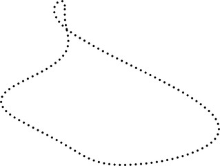 Circle shape dotted line. Geometric design