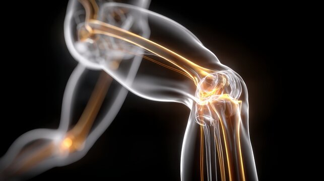 Human Knee Joint Anatomy  Iliotibial Band Syndrome Illustration